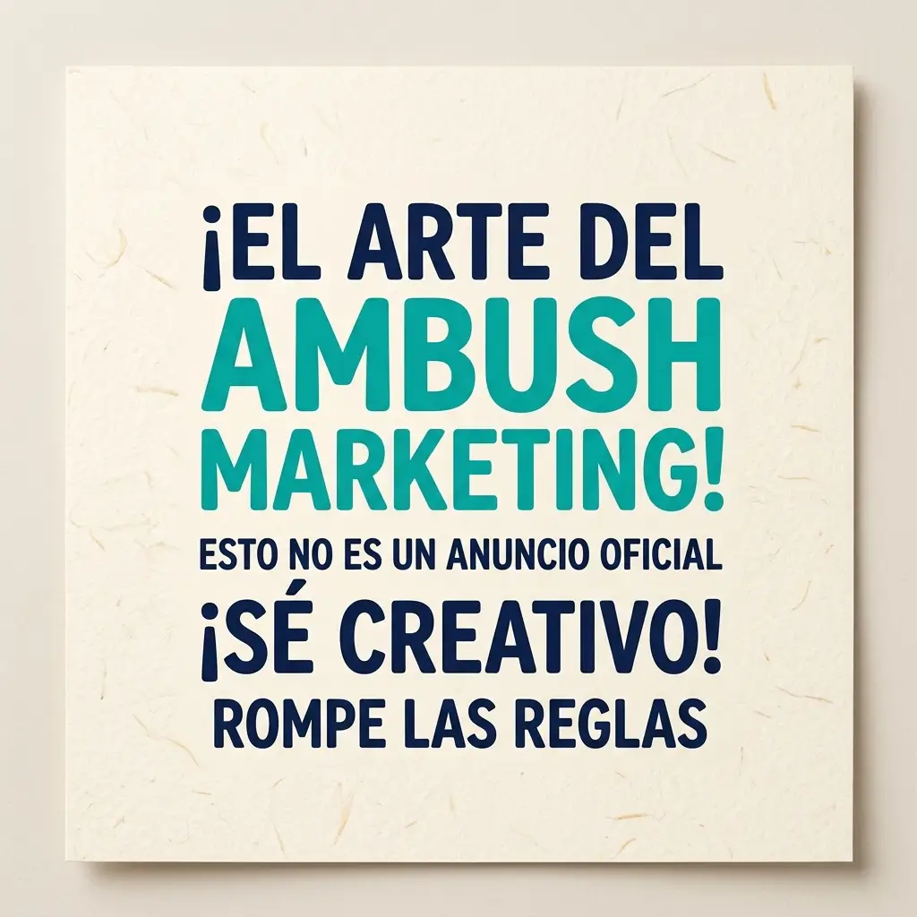 El secreto del Ambush Marketing: Lecciones de creatividad corporativa en el Mundial 2026 1 imagen con el texto Ambush Marketing como portada
